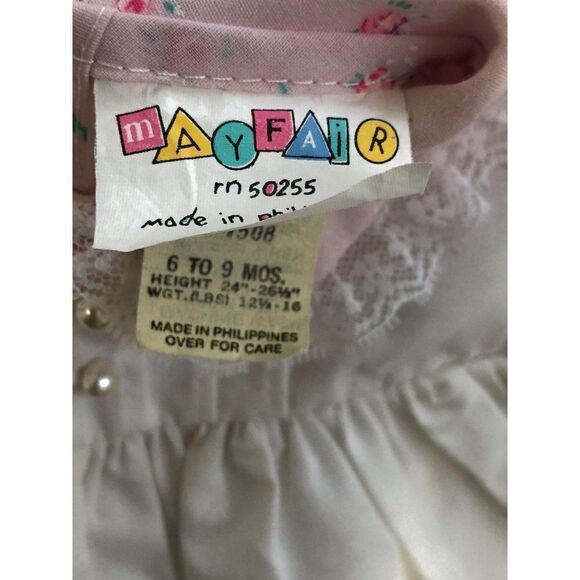 Vintage Mayfair Cottage Dress With Cardigan Size 6-9 Mos - Picture 5 of 9
